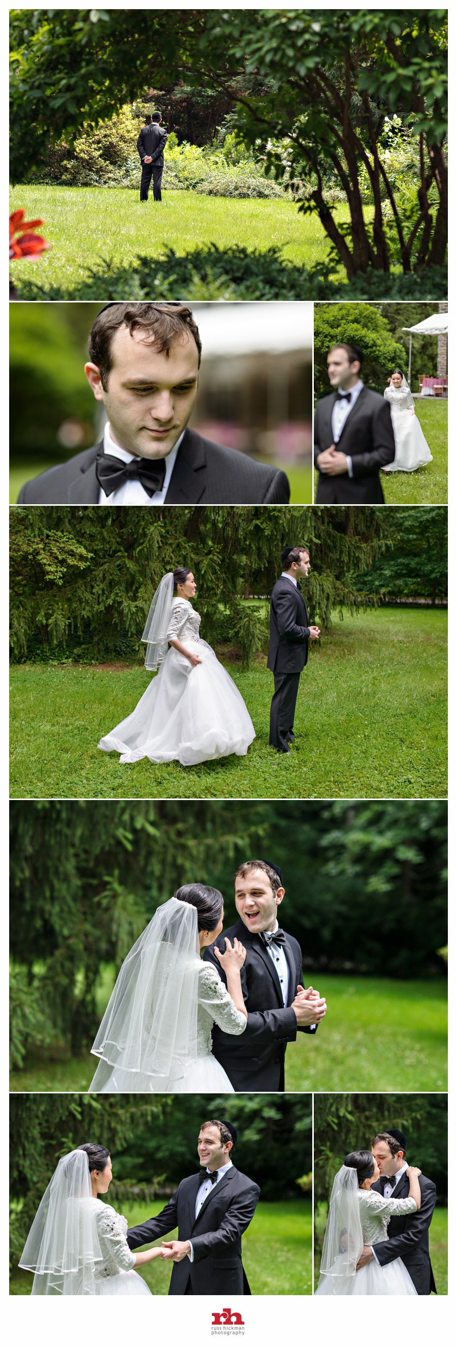 A Bride & Groom have their First Look before the ceremony in Philadelphia.